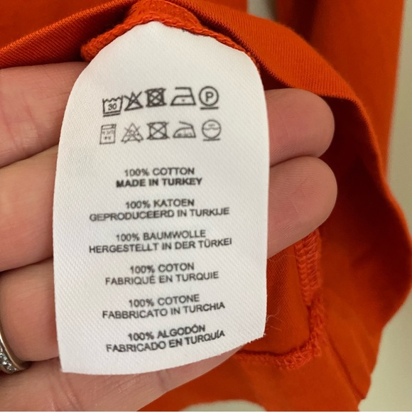 Dries Van Norten Hafiz Three-Quarter Sleeve T-Shirt Vermillion Size XS - Picture 8 of 10